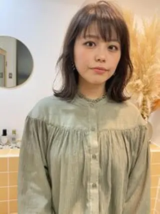 ミディアム nelke/レイヤー 立川/ブリーチのヘアスタイル