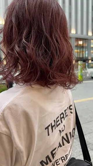 ミディアム カラー ツキノキ ミナのヘアスタイル