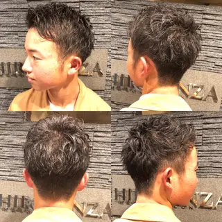 ショート パーマ ヘアアレンジ メンズ 萩原 勇樹のヘアスタイル