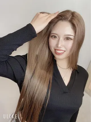 ロング カラー &chaLme   心斎橋所属・emi/髪質改善/ 韓国風/艶カラーのヘアスタイル