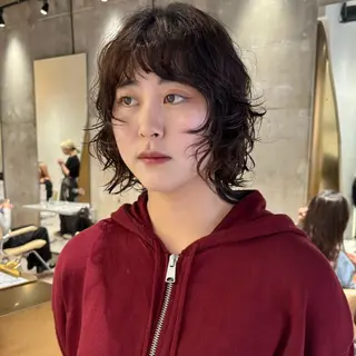 ミディアム パーマ mina🪐立川駅/ レイヤー/ボブのヘアスタイル