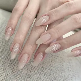 ネイル RAFFINE 月🦋🩵のネイルデザイン