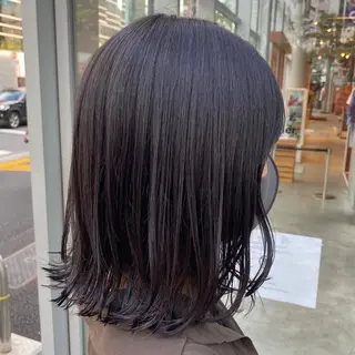 ミディアム カラー ブリーチなし暖色 💗AKARI💗のヘアスタイル