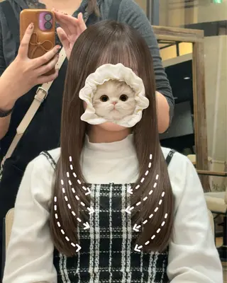 ロング 🤍韓国ヘア/ 楓🤍のヘアスタイル