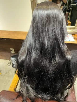 カラー えんぐちとも／透明感 カラー／博多ボブのヘアスタイル