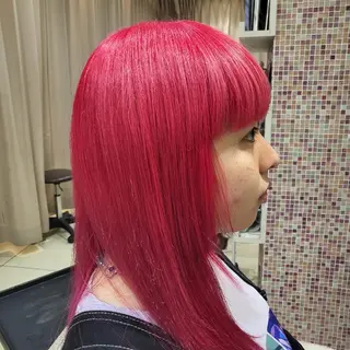 カラー セミロング 社内カット講師・店長 菅原賢一のヘアスタイル