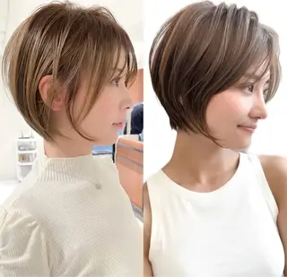ショート 小顔ボブ jilblanカホのヘアスタイル
