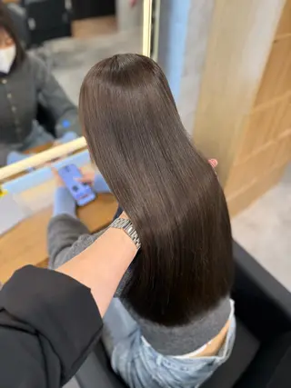 ロング カラー ヘアアレンジ レイヤー×透明感カラ ーHAYATOのヘアスタイル