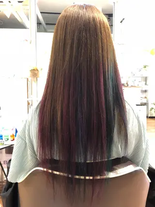 ロング カラー 青野 文香のヘアスタイル