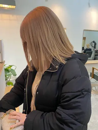 ショート カラー 森貴裕/ベージュ/ パーマ/オリーブのヘアスタイル