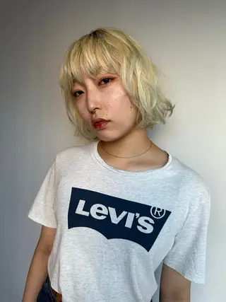 ミディアム カラー お悩み解決パーマ hana🩰のヘアスタイル