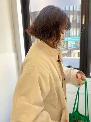 ショート カラー パーマ レイヤー/パーマ 🐕‍🦺Nagiのヘアスタイル