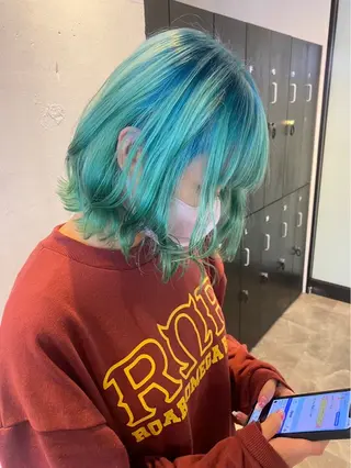 ミディアム カラー ブリーチカラー特化 ✨️永井諒のヘアスタイル