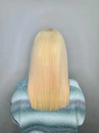 ロング カラー ブリーチカラー🦖 岡部木乃夏のヘアスタイル