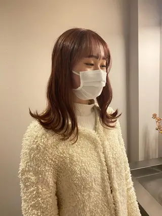 ミディアム カラー パーマ ヘアアレンジ メンズ キッズ ネイル マツエク・マツパ アイブロウ chapter問屋町 💘小室明華のヘアスタイル