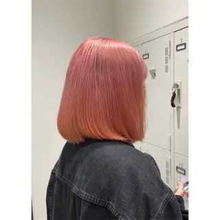 ミディアム カラー ピンクカラー🎀/ ミルクティー🍼花音のヘアスタイル