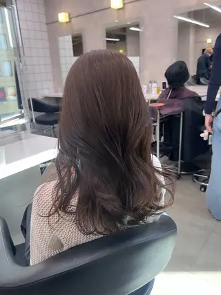 ロング カラー パーマ ヘアアレンジ メンズ キッズ ブリーチなしカラー/ ブラウン/レイヤーのヘアスタイル