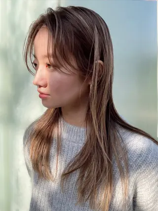 セミロング カラー 森田 博樹のヘアスタイル