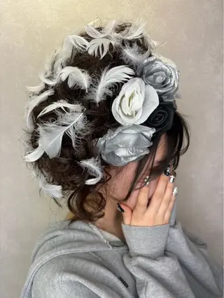 セミロング ヘアアレンジ KR2S  河内長野店所属・横路 めぐみのヘアスタイル