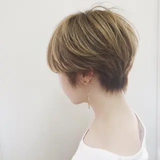 ショート カラー ショートボブ縮毛矯正 髪質改善のプロ山道潤のヘアスタイル