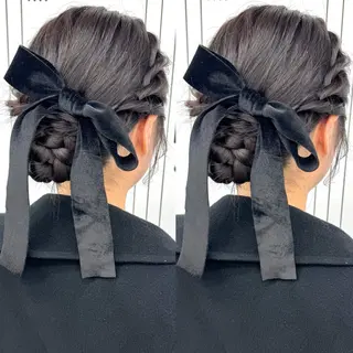 セミロング ヘアアレンジ ヘアメ🎀エクステ 🪽横浜/しほ🧸のヘアスタイル