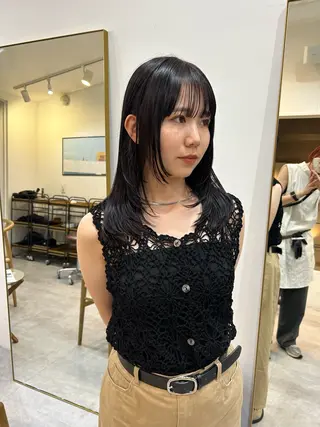 ミディアム 藤井 紀香のヘアスタイル