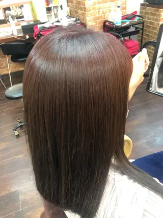セミロング カラー 桧山 真のヘアスタイル