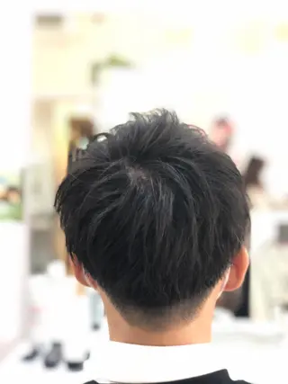 ショート メンズ 髪質改善× ハイライト溝江のヘアスタイル