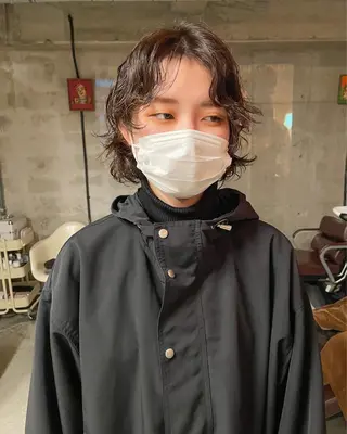 ショート パーマ パーマ/レイヤー 岩山丈一郎のヘアスタイル