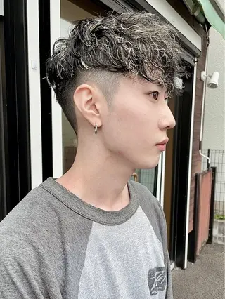 ショート カラー パーマ メンズ hair  cruise piece所属・kohei 【期間限定募集】のヘアスタイル