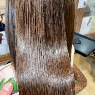 セミロング カラー パーマ エイジングケア特化 美容師✂️山崎竜二のヘアスタイル