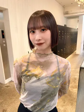 ショート カラー Haruka 🎀暖色カラーのヘアスタイル