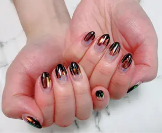 ロング カラー ネイル Q Free nailsのネイルデザイン