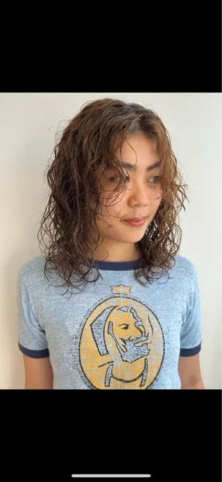 セミロング パーマ nono/パーマ /顔まわりカット🐈のヘアスタイル