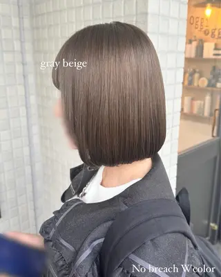 ミディアム カラー 縮毛矯正/艶髪カラー /パーマ/ひふみ🌱のヘアスタイル