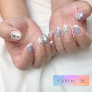 ネイル Rainbow nailsくろちゃんのネイルデザイン