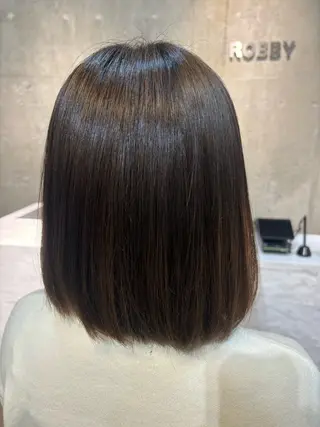 ミディアム パーマ パーマ、ストレート 🫧ちひろ🫧のヘアスタイル