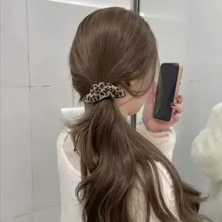 ミディアム モテ韓国ヘア/ レイヤー🤍RIKAのヘアスタイル