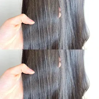 ロング カラー 韓国レイヤーカット/ ダブルカラーのヘアスタイル