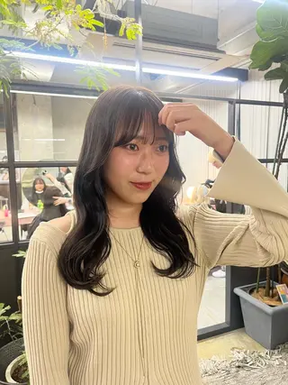 ロング パーマ/オリーブ/ 酸性ストレート/ゆなのヘアスタイル