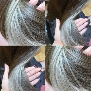 セミロング カラー 👑髪質改善wカラー /ハイトーン/アユカのヘアスタイル