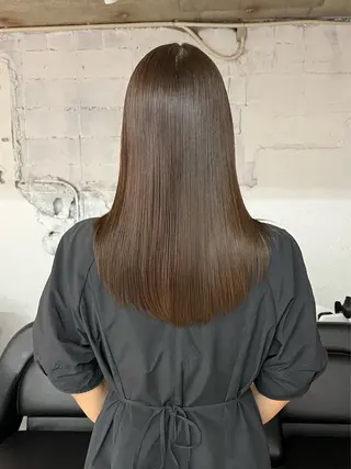 セミロング カラー 阿部 瑠斗のヘアスタイル