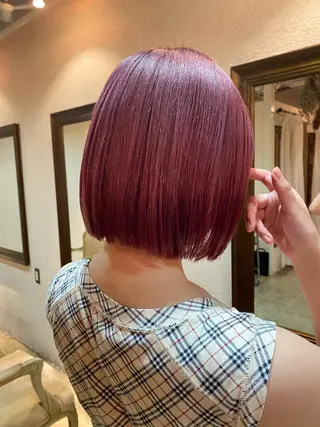 カラー パーマ/透明感カラー 小松のヘアスタイル