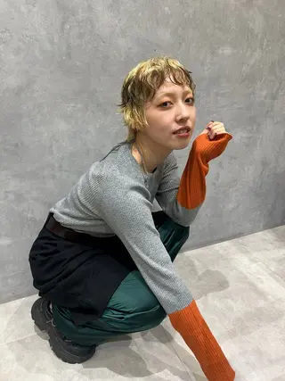 ショート カラー パーマ ぐっち ーのヘアスタイル