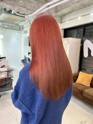 ロング カラー ハイトーン/レイヤー ハッシュカット/牧原のヘアスタイル