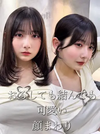 ミディアム レイヤーと顔まわり 大好き❣️関口拓馬のヘアスタイル