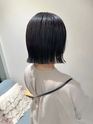 ショート レイヤー/韓国/ボブ 縮毛矯正/畠中ケントのヘアスタイル