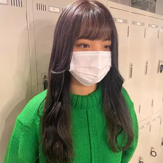 ロング カラー パーマ ヘアアレンジ メンズ キッズ ネイル マツエク・マツパ アイブロウ 透明感カラー・レイヤ ー🎀amika🎀のヘアスタイル