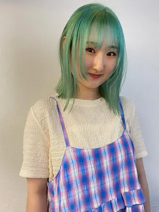 ミディアム 森貴裕/ベージュ/ パーマ/オリーブのヘアスタイル