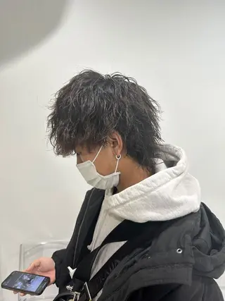 ショート カラー パーマ メンズ 【メンズサロン】 BLUCK 横浜のヘアスタイル